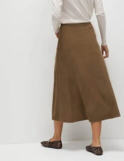 Suedette Midaxi A-Line Skirt -M&S suedette midaxi a line skirt 6