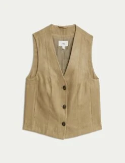 Suedette Short Gilet -M&S suedette short gilet 10