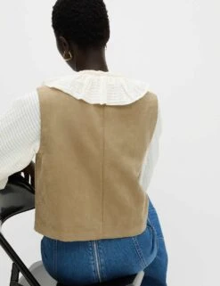 Suedette Short Gilet -M&S suedette short gilet 8