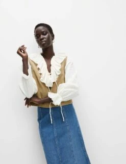 Suedette Short Gilet -M&S suedette short gilet 9