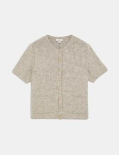 Textured Button Front Cardigan -M&S textured button front cardigan 10