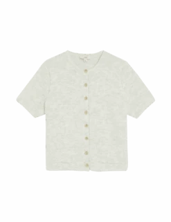 Textured Button Front Cardigan -M&S textured button front cardigan