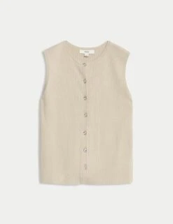 Textured Crew Neck Button Through Waistcoat 35 Textured Crew Neck Button Through Waistcoat -M&S textured crew neck button through waistcoat 13