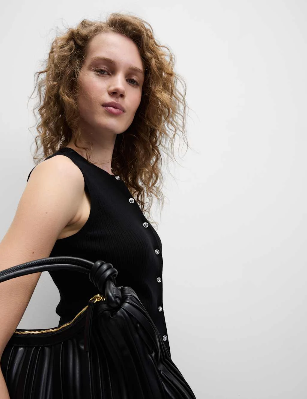 Textured Crew Neck Button Through Waistcoat 22 Textured Crew Neck Button Through Waistcoat - Image 20