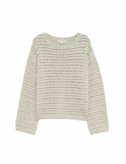 Textured Crew Neck Jumper With Cotton -M&S textured crew neck jumper with cotton