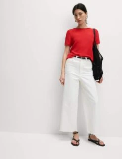 Textured Crew Neck Knitted Top -M&S textured crew neck knitted top 8