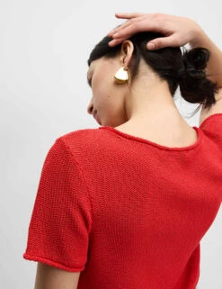 Textured Crew Neck Knitted Top -M&S textured crew neck knitted top 9