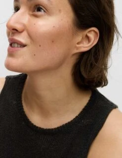 Textured Crew Neck Knitted Vest With Cotton -M&S textured crew neck knitted vest with cotton 12