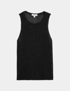 Textured Crew Neck Knitted Vest With Cotton -M&S textured crew neck knitted vest with cotton 7