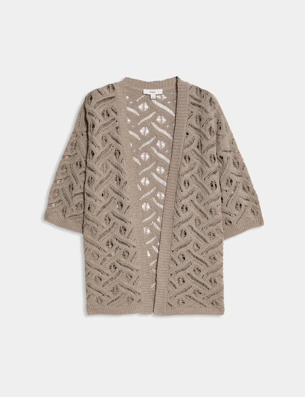 Textured Edge To Edge Longline Cardigan 16 Textured Edge To Edge Longline Cardigan - Image 14