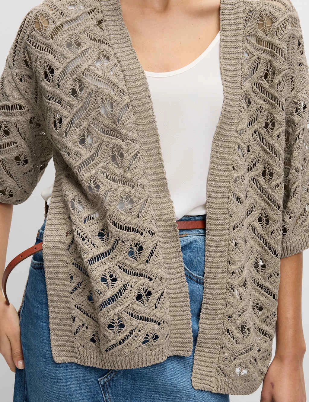 Textured Edge To Edge Longline Cardigan 20 Textured Edge To Edge Longline Cardigan - Image 18