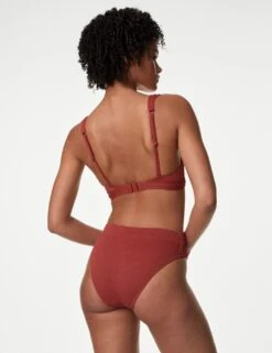 Textured High Waisted High Leg Bikini Bottoms 33 Textured High Waisted High Leg Bikini Bottoms -M&S textured high waisted high leg bikini bottoms 10