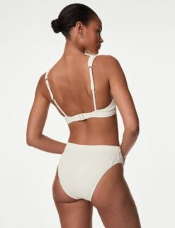 Textured High Waisted High Leg Bikini Bottoms 40 Textured High Waisted High Leg Bikini Bottoms -M&S textured high waisted high leg bikini bottoms 16