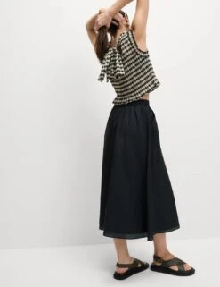 Textured Midi Circle Skirt -M&S textured midi circle skirt 10