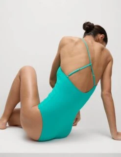 Textured One Shoulder Padded Swimsuit -M&S textured one shoulder padded swimsuit 11