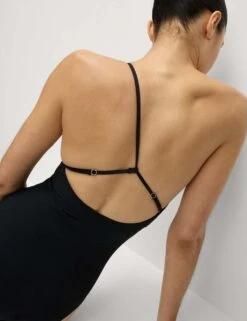 Textured One Shoulder Padded Swimsuit -M&S textured one shoulder padded swimsuit 7