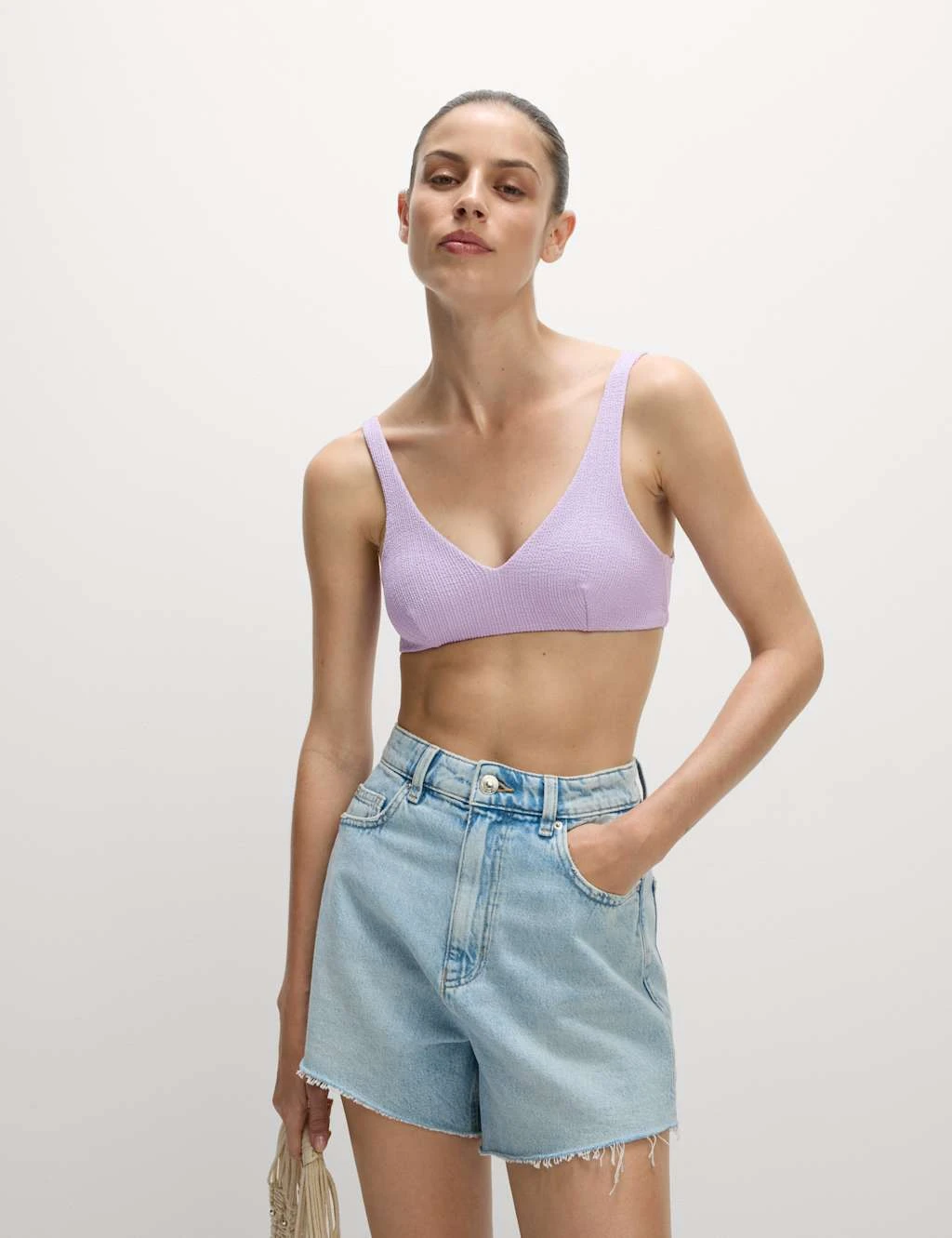 Textured Padded Plunge Bikini Top 15 Textured Padded Plunge Bikini Top - Image 13