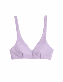 Textured Padded Plunge Bikini Top 22 Textured Padded Plunge Bikini Top -M&S textured padded plunge bikini top