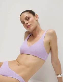 Textured Padded Plunge Bikini Top 24 Textured Padded Plunge Bikini Top -M&S textured padded plunge bikini top 8