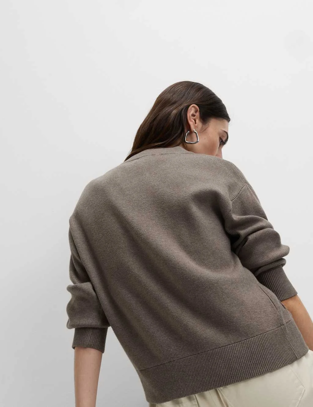 Textured Relaxed Fit Bomber Cardigan 18 Textured Relaxed Fit Bomber Cardigan - Image 16