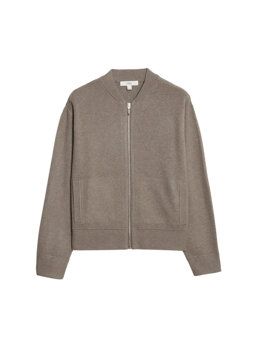 Textured Relaxed Fit Bomber Cardigan 13 Textured Relaxed Fit Bomber Cardigan - Image 11