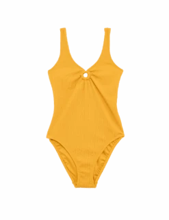 Textured Ring Detail Scoop Neck Swimsuit -M&S textured ring detail scoop neck swimsuit 1