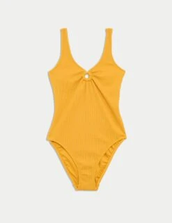 Textured Ring Detail Scoop Neck Swimsuit -M&S textured ring detail scoop neck swimsuit 11