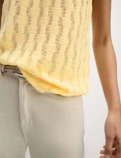 Textured Cropped Vest -M&S textured scoop neck crop vest top with cotton 1