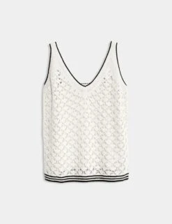 Textured Slim Fit Knitted Vest -M&S textured slim fit knitted vest 12