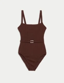 Textured Square Neck Swimsuit -M&S textured square neck swimsuit 6