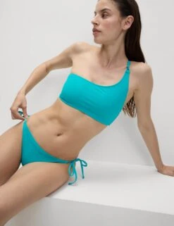 Textured Tie Side Bikini Bottoms -M&S textured tie side bikini bottoms 5