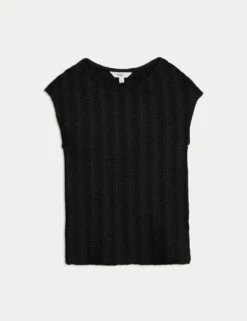 Short Sleeve Textured Top -M&S textured top 10