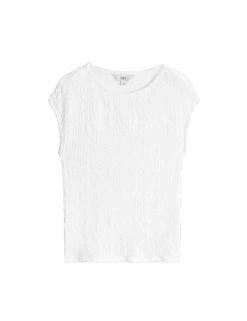 Short Sleeve Textured Top -M&S textured top