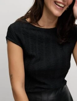 Short Sleeve Textured Top -M&S textured top 8