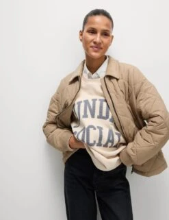 Thermowarmth™ Quilted Collared Jacket -M&S thermowarmth quilted collared jacket 12