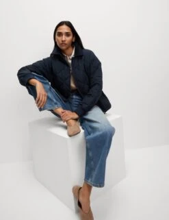 Thermowarmth™ Quilted Collared Jacket -M&S thermowarmth quilted collared jacket 16