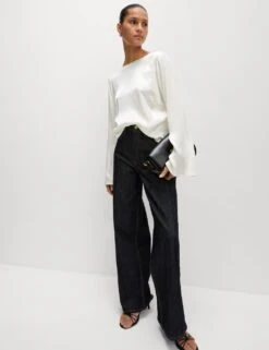 Tie Detail Long Sleeve Top -M&S tie detail long sleeve top 5