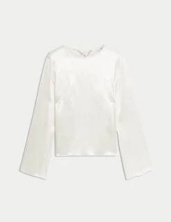 Tie Detail Long Sleeve Top -M&S tie detail long sleeve top 7