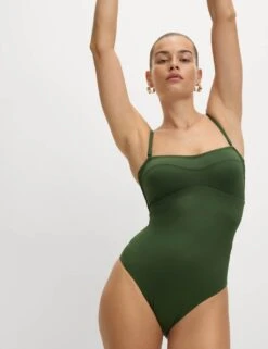 360 Tummy Control Padded Bandeau Swimsuit -M&S tummy control padded bandeau swimsuit 5