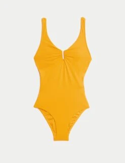 Tummy Control Padded Plunge Swimsuit -M&S tummy control padded plunge swimsuit 12