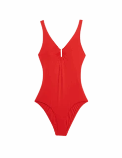 Tummy Control Padded Plunge Swimsuit -M&S tummy control padded plunge swimsuit