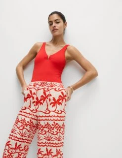 Tummy Control Padded Plunge Swimsuit -M&S tummy control padded plunge swimsuit 8