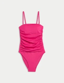 Tummy Control Padded Ruched Bandeau Swimsuit 37 Tummy Control Padded Ruched Bandeau Swimsuit -M&S tummy control padded ruched bandeau swimsuit 14