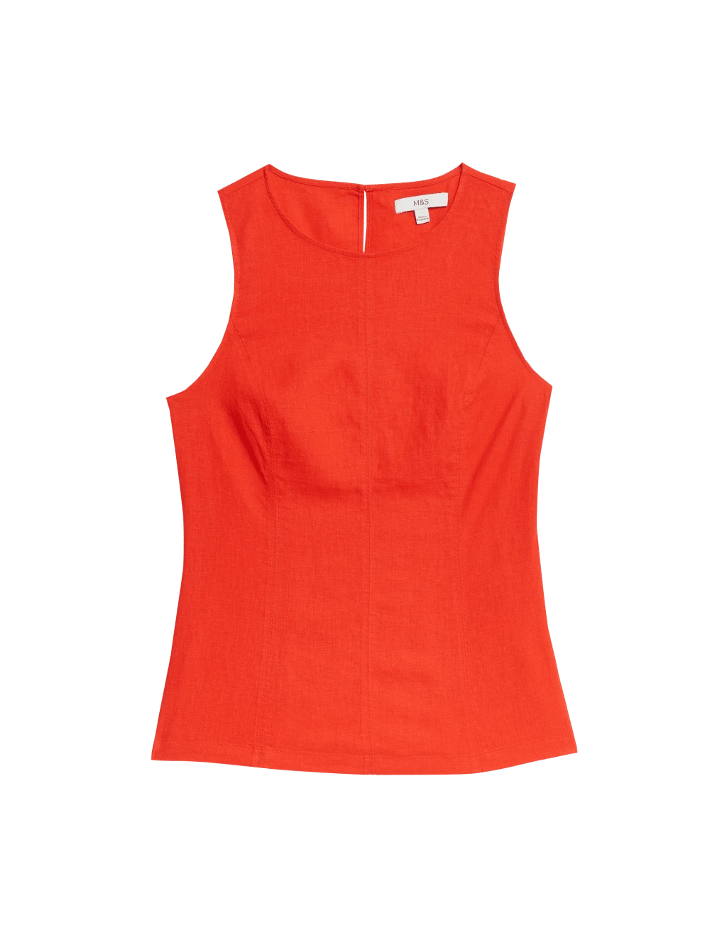 Linen Rich Longline Sleeveless Top 8 Linen Rich Longline Sleeveless Top - Image 6