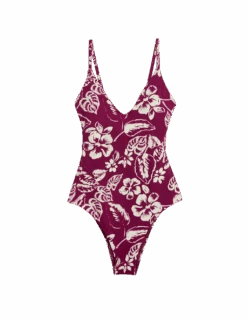 Tummy Control Palm Print Plunge Swimsuit 34 Tummy Control Palm Print Plunge Swimsuit -M&S tummy control palm print plunge swimsuit 1