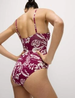 Tummy Control Palm Print Plunge Swimsuit 36 Tummy Control Palm Print Plunge Swimsuit -M&S tummy control palm print plunge swimsuit 13