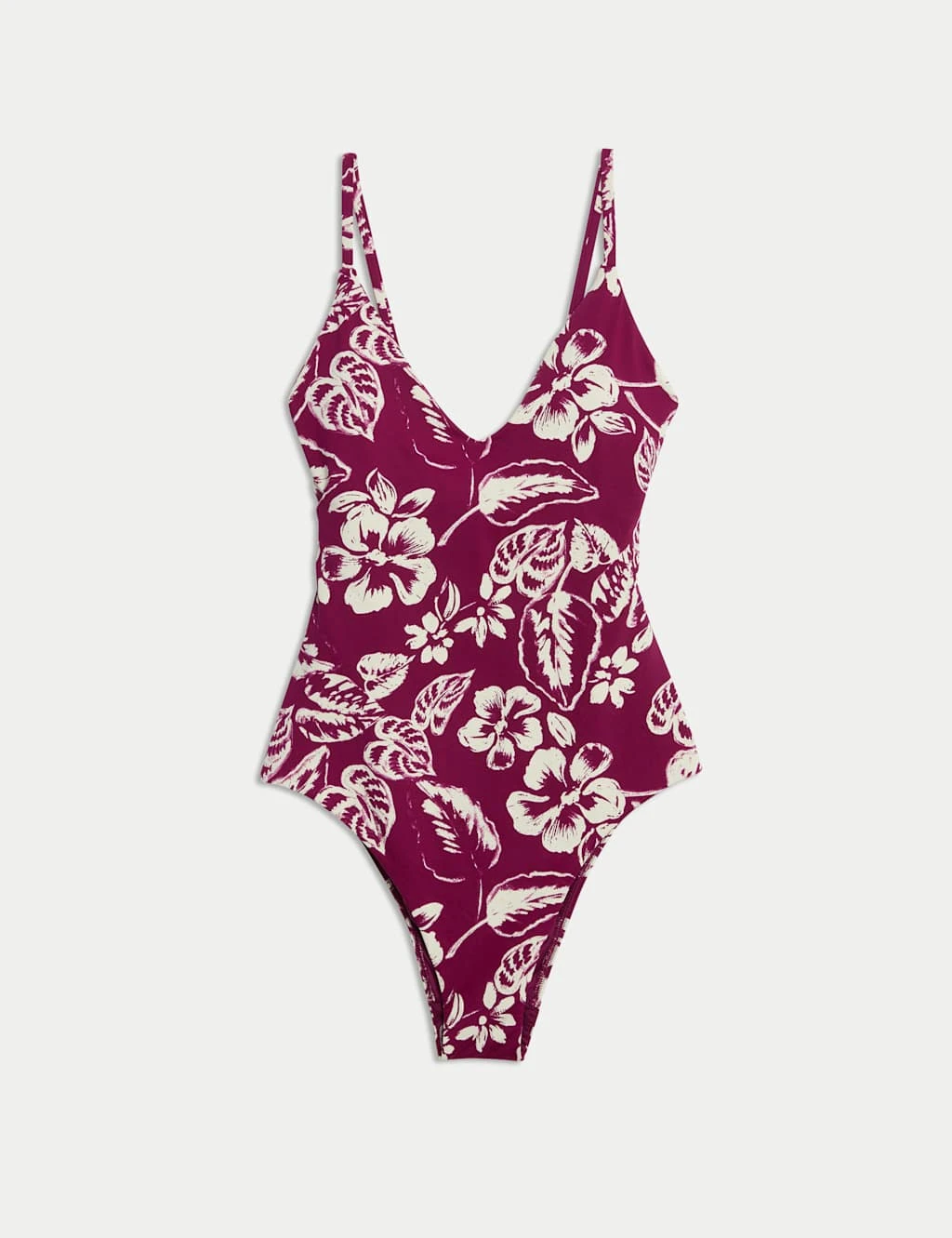 Tummy Control Palm Print Plunge Swimsuit 20 Tummy Control Palm Print Plunge Swimsuit - Image 18