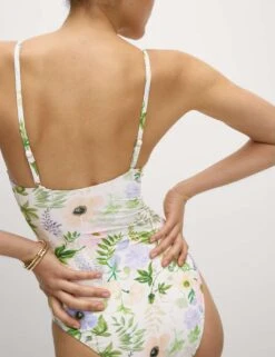 Tummy Control Palm Print Plunge Swimsuit 28 Tummy Control Palm Print Plunge Swimsuit -M&S tummy control palm print plunge swimsuit 6