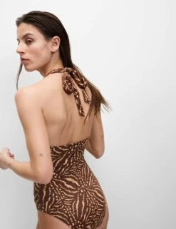 Tummy Control Printed Halterneck Swimsuit 21 Tummy Control Printed Halterneck Swimsuit -M&S tummy control printed halterneck swimsuit 7