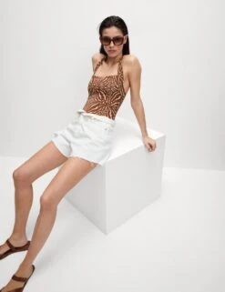 Tummy Control Printed Halterneck Swimsuit 22 Tummy Control Printed Halterneck Swimsuit -M&S tummy control printed halterneck swimsuit 8